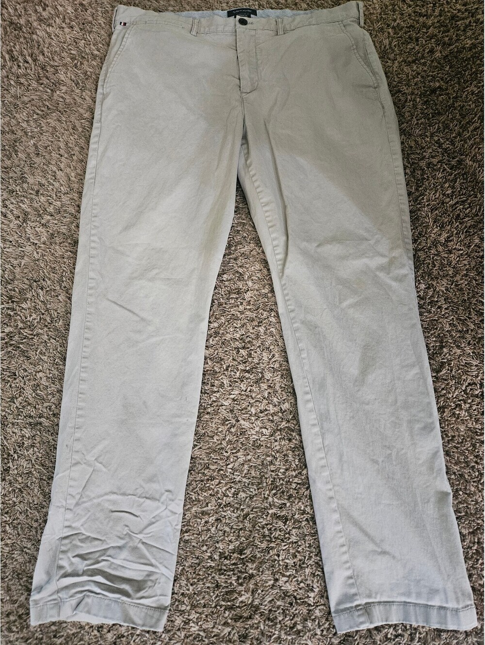 Tommy Hilfiger Men Tan Straight Fit Chino Pants 38x34